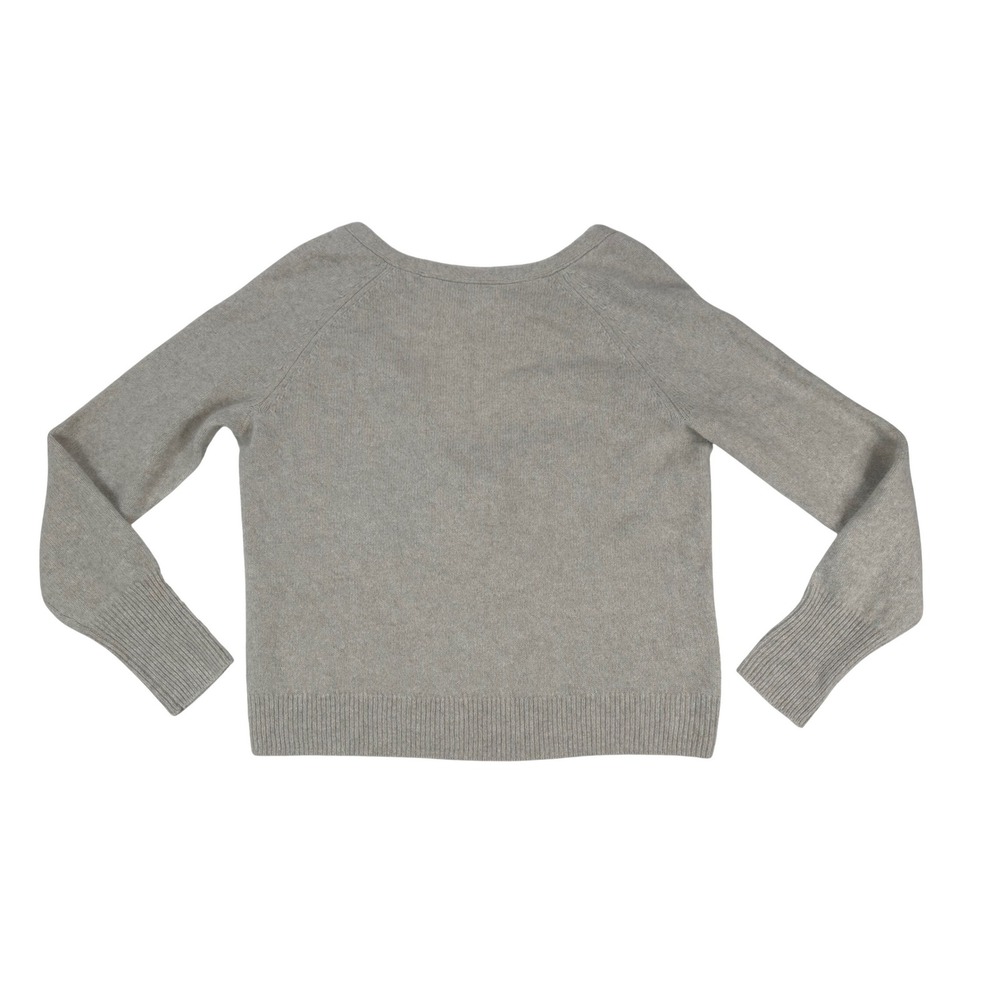 Vineyard Vines Women Ivory Wool Fox Hair Blend Back Bow Sweater Size Medium